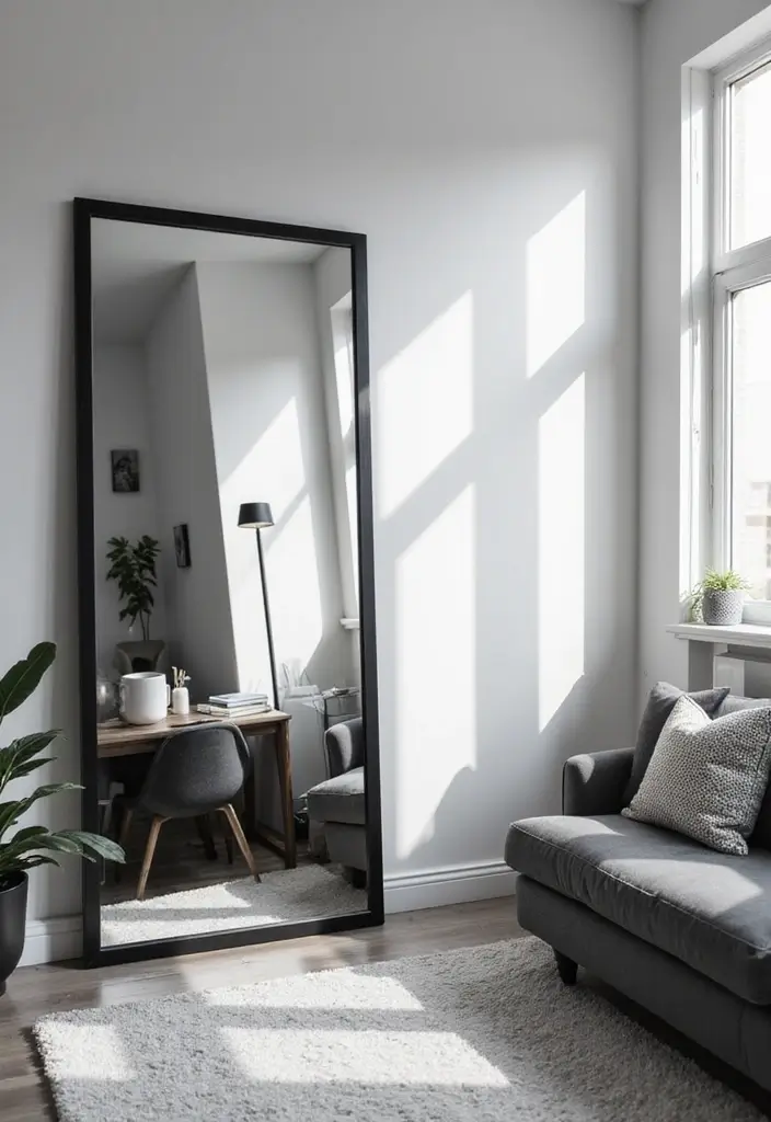 27+ Black and White Home Office Ideas for Modern Workspaces 23 27 Black and White Home Office Ideas for Modern Workspaces 23. Creative Use of Mirrors