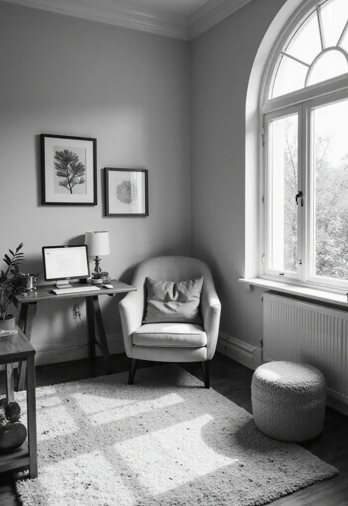 27+ Black and White Home Office Ideas for Modern Workspaces 27 27 Black and White Home Office Ideas for Modern Workspaces 27. Create a Zen Corner