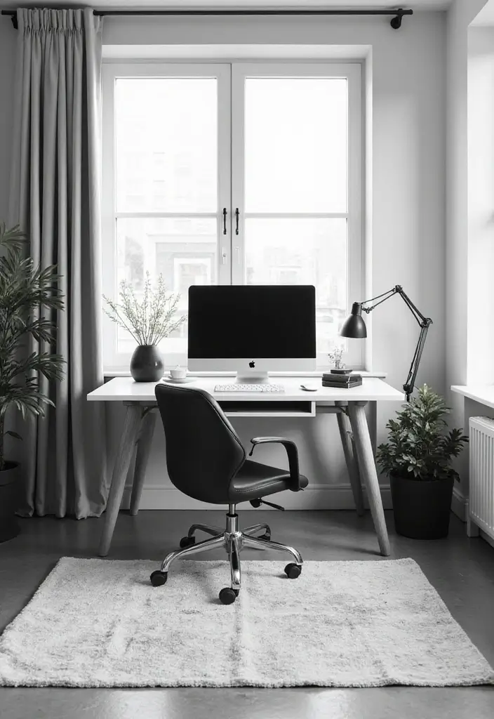 27+ Black and White Home Office Ideas for Modern Workspaces 3 27 Black and White Home Office Ideas for Modern Workspaces 3. Minimalist Furniture for a Clean Look