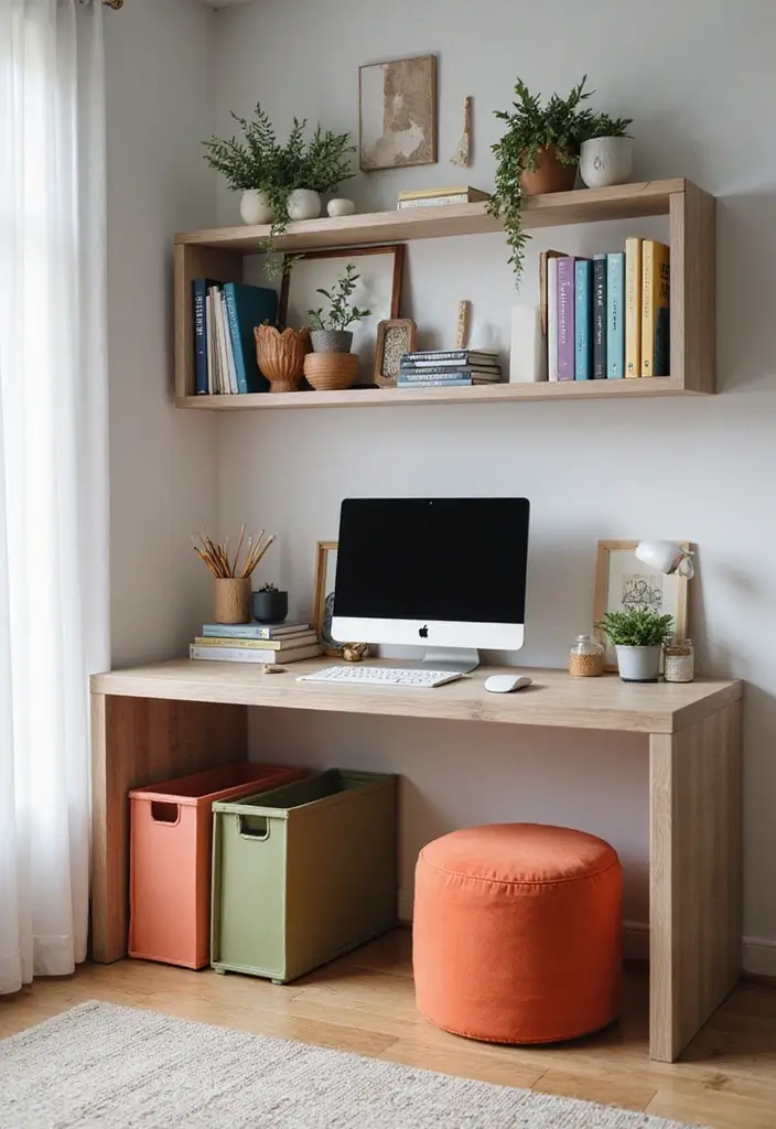 27 Closet and Office Combo Ideas That Save Space 1. Under Desk Storage Solutions