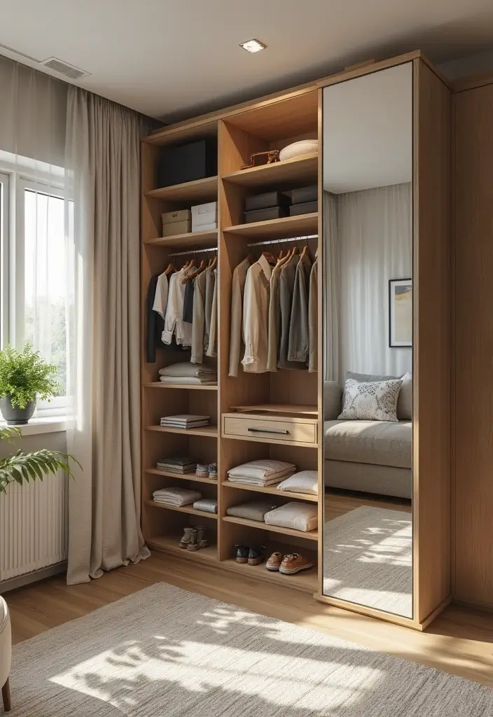 27 Closet and Office Combo Ideas That Save Space 13. Use of Mirrors
