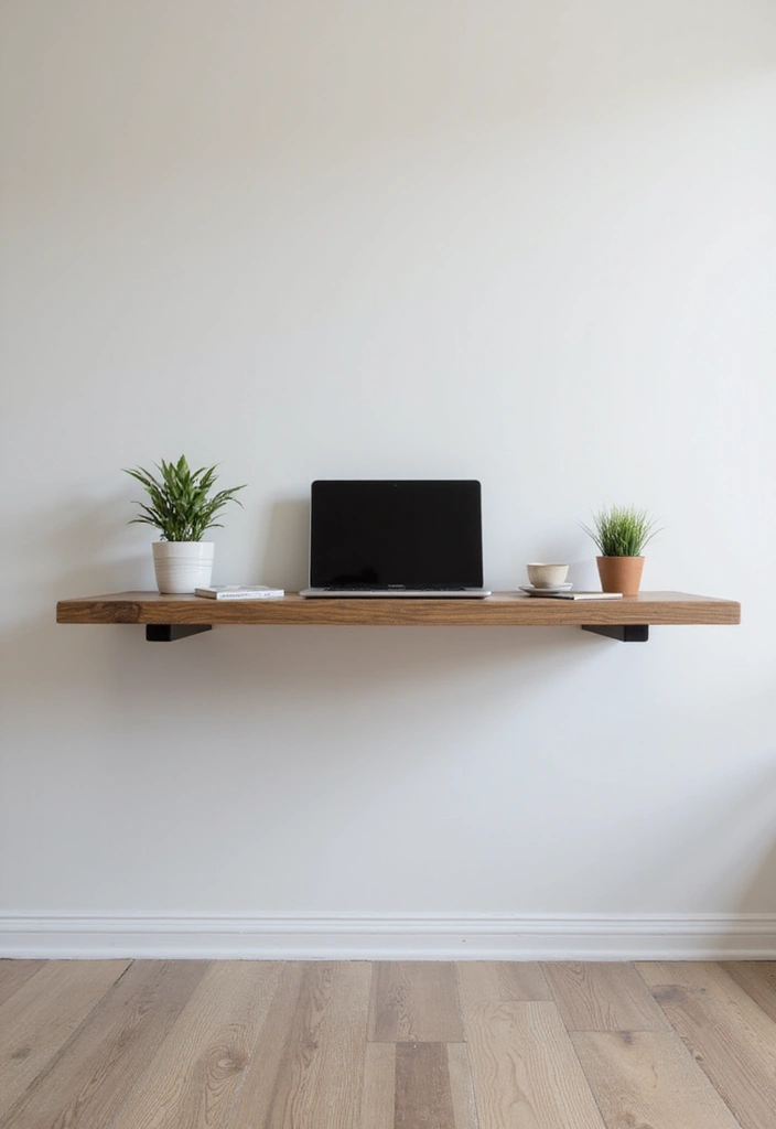 27 Closet and Office Combo Ideas That Save Space 17. Floating Desks