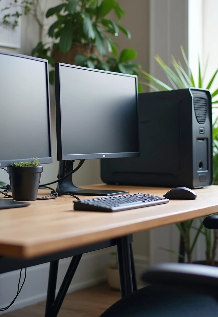 27 Closet and Office Combo Ideas That Save Space 24. Hidden Cable Management