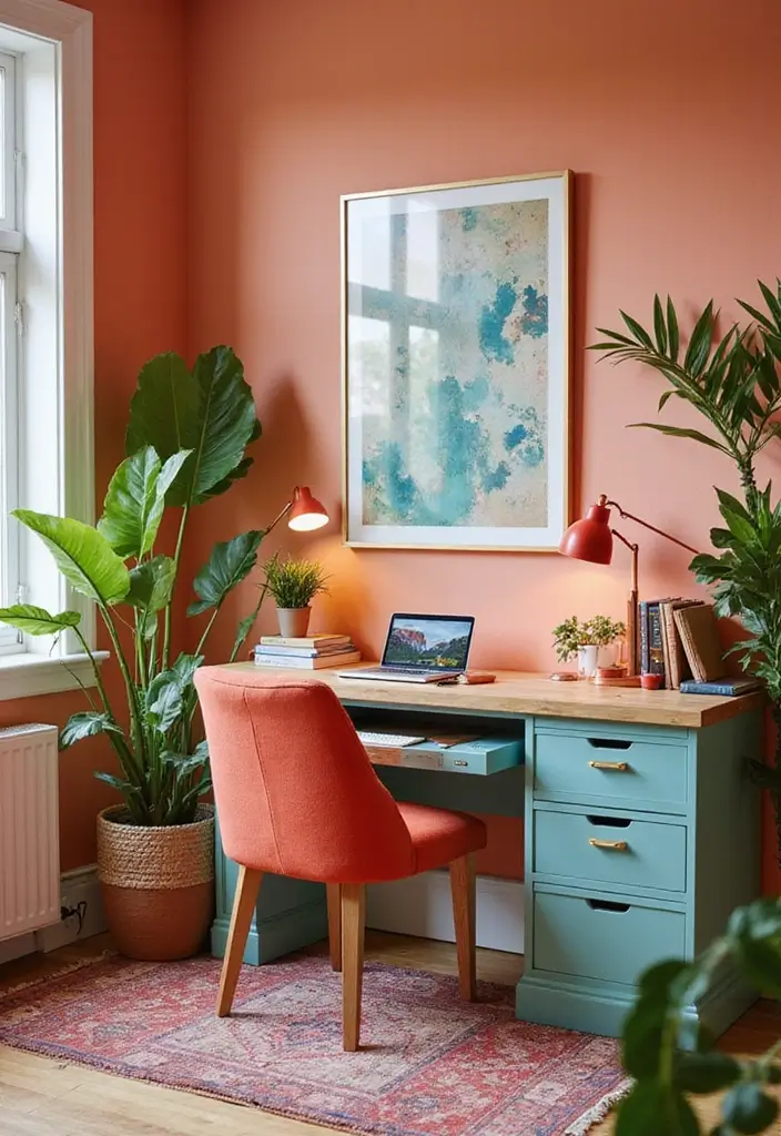 27 Cute Office Ideas That Make Work More Fun 20. Refreshing Color Palette