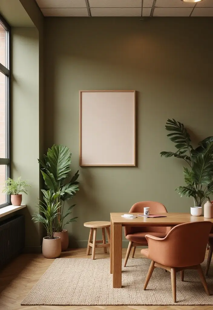 27 Earthy Office Decor Ideas That Feel Grounded 5. Earthy Wall Colors