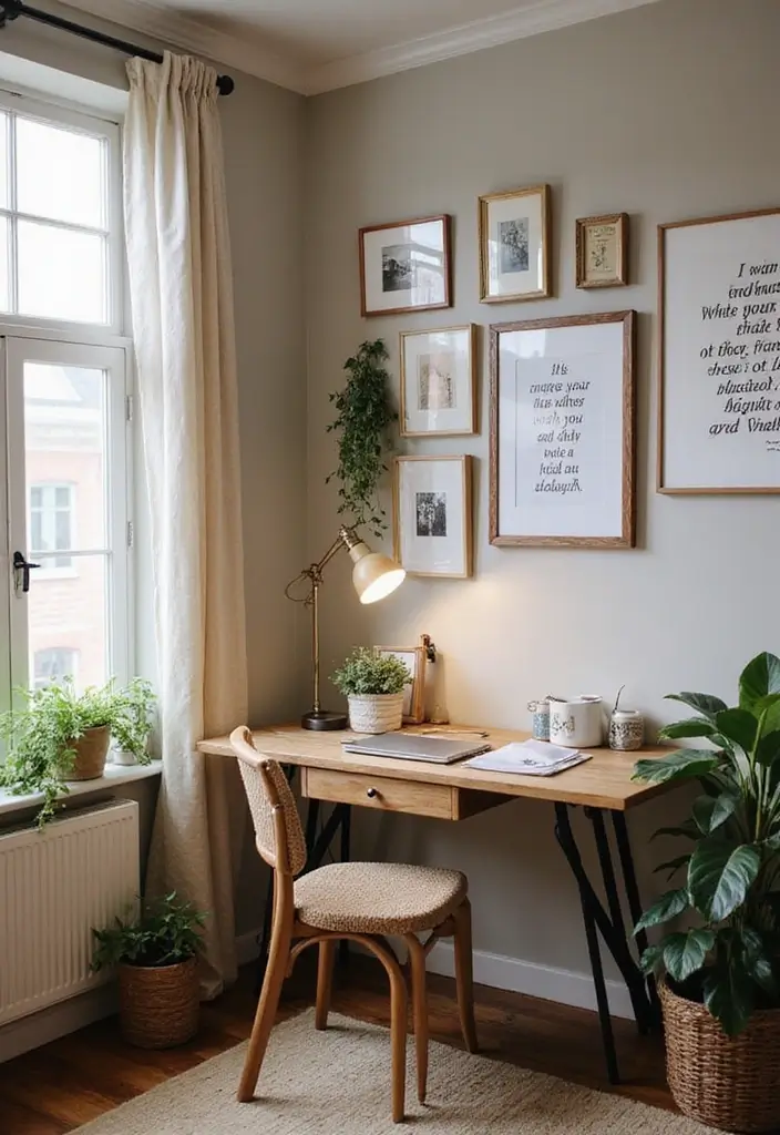 27 Smart Office Corner Ideas for Small Spaces 18. Personalized Decor