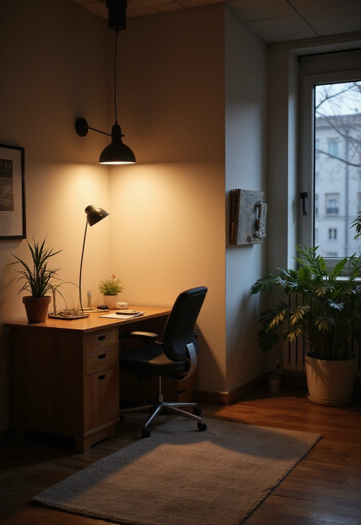 27 Smart Office Corner Ideas for Small Spaces 19. Smart Lighting