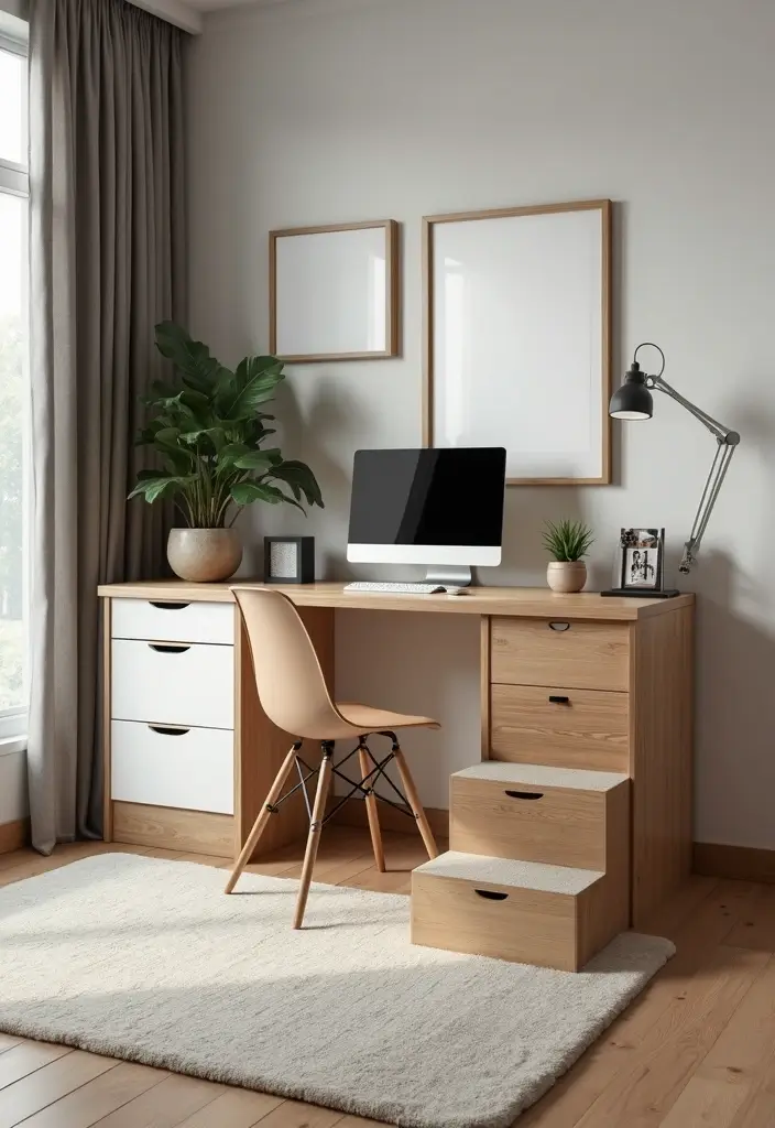 28+ Home Office Gym Combo Ideas for Fitness and Work 12 28 Home Office Gym Combo Ideas for Fitness and Work 12. Aerobic Step as Storage