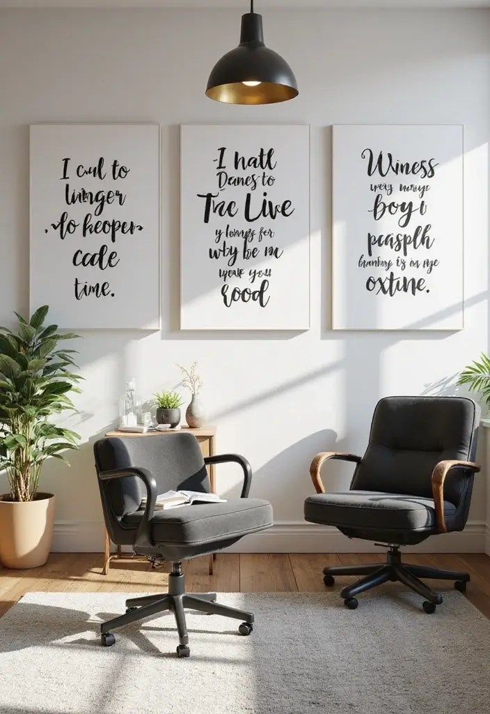 28 Home Office Industrial Designs Youll Want to Try 12. Inspirational Quotes