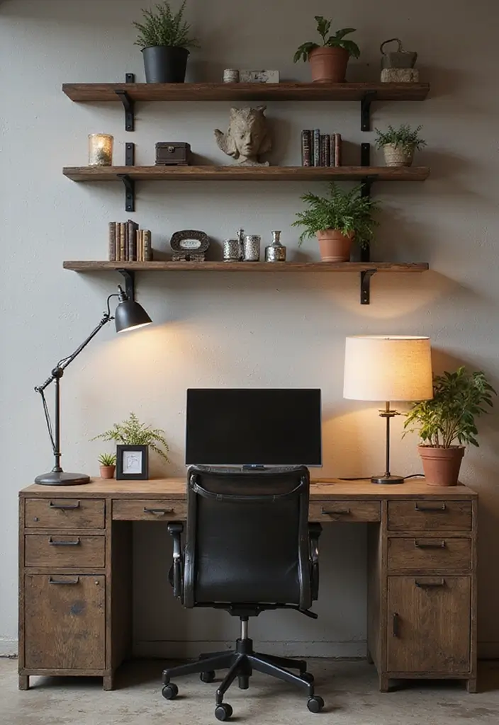 28 Home Office Industrial Designs Youll Want to Try 3. Metal Accents Everywhere