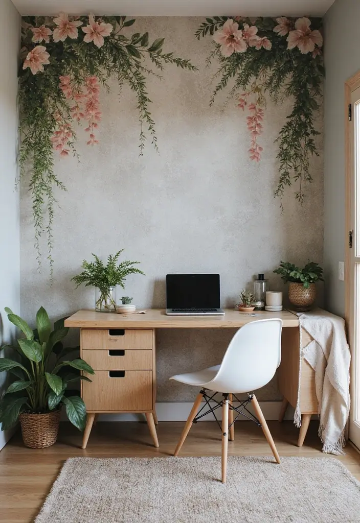 28 Home Office Industrial Designs Youll Want to Try 9. Artistic Wall Murals