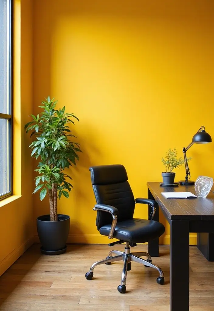 28 Moody Office Paint Colors That Inspire Focus 10. Vintage Yellow