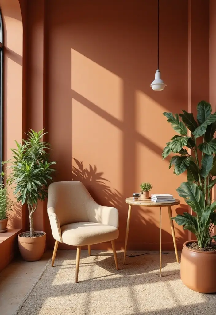 28 Moody Office Paint Colors That Inspire Focus 12. Terra Cotta