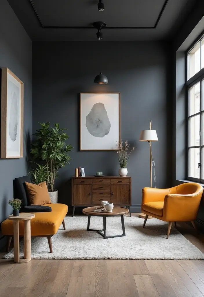 28 Moody Office Paint Colors That Inspire Focus 2. Charcoal Gray