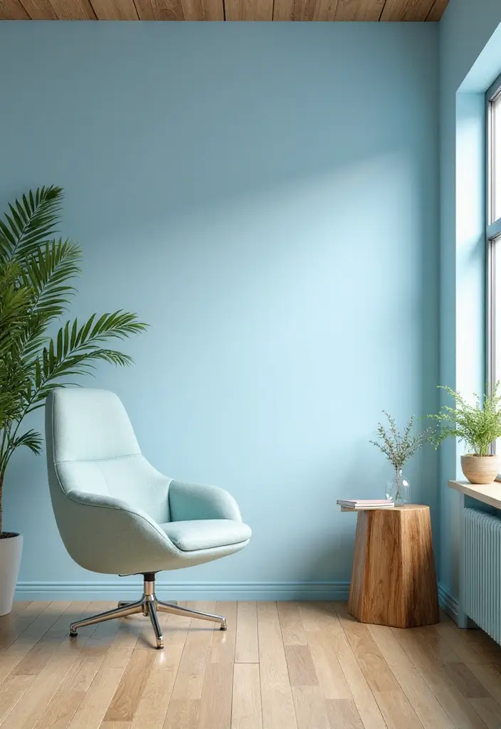 28 Moody Office Paint Colors That Inspire Focus 21. Ice Blue