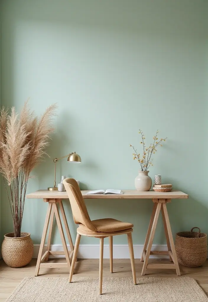 28 Moody Office Paint Colors That Inspire Focus 26. Creamy Mint