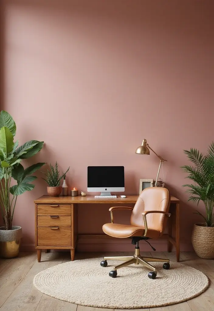 28 Moody Office Paint Colors That Inspire Focus 4. Dusty Rose