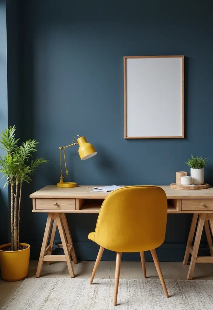 28 Moody Office Paint Colors That Inspire Focus 5. Slate Blue