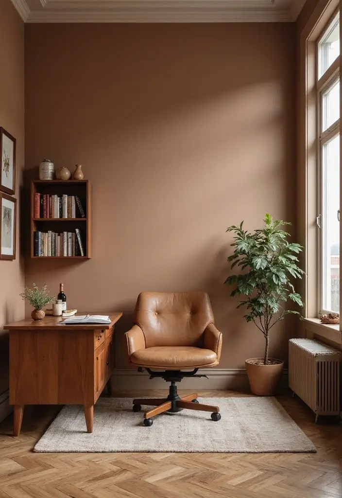 28 Moody Office Paint Colors That Inspire Focus 8. Rich Taupe