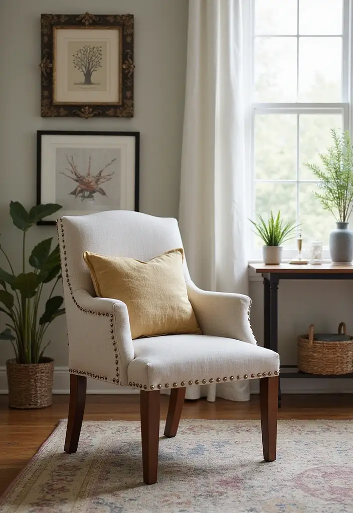 28 Office Chair Ideas That Balance Comfort and Style 16. Upholstered Dining Chairs as Office Seating