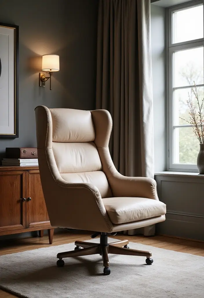 28 Office Chair Ideas That Balance Comfort and Style 17. Stylish High Back Chairs