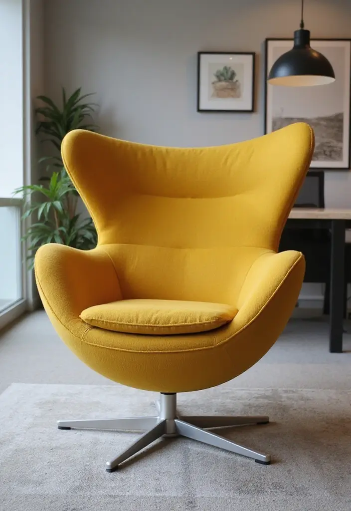 28 Office Chair Ideas That Balance Comfort and Style 27. Statement Bucket Chairs