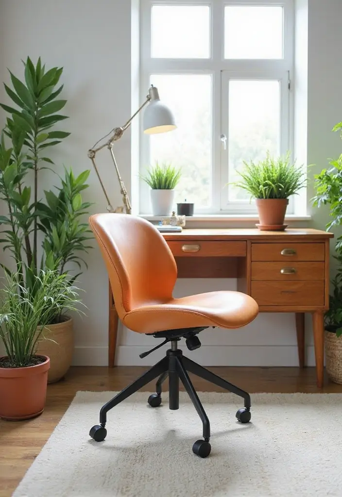 28 Office Chair Ideas That Balance Comfort and Style 3. Mid Century Modern Chairs