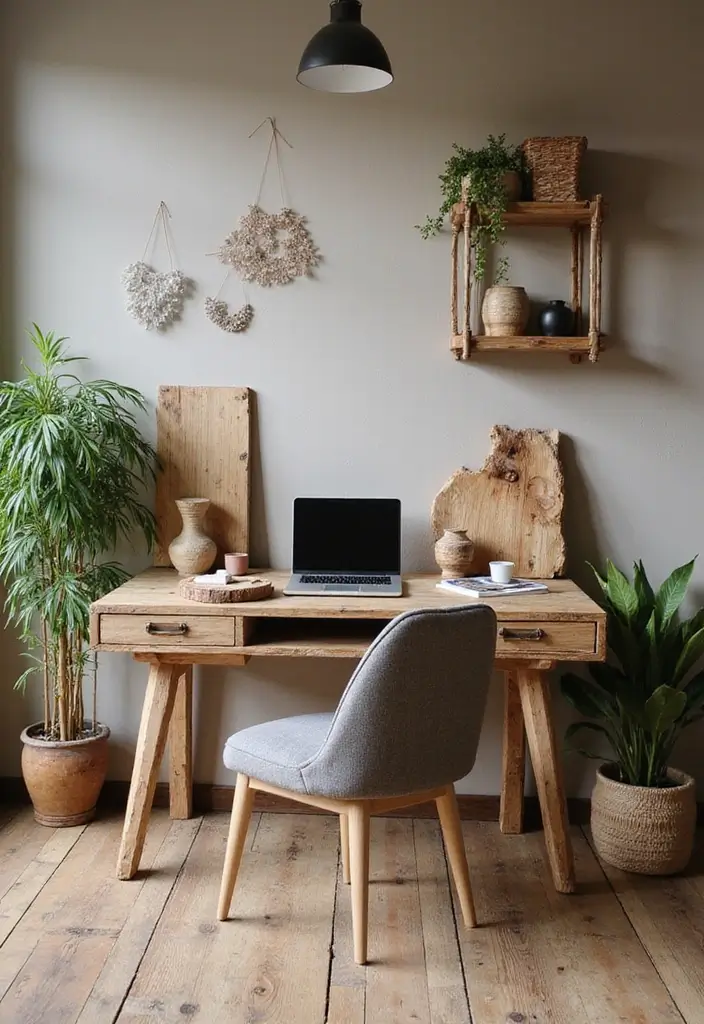 28 Office Table Decor Ideas That Upgrade Your Desk 1. Embrace Natural Elements
