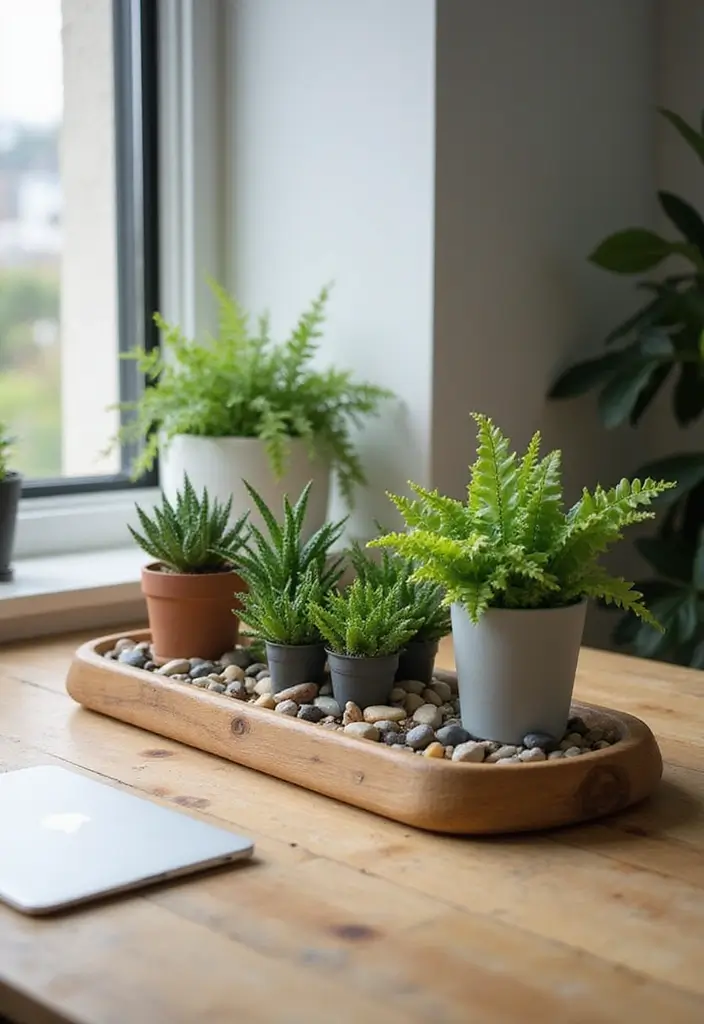 28 Office Table Decor Ideas That Upgrade Your Desk 17. Create a Desk Garden