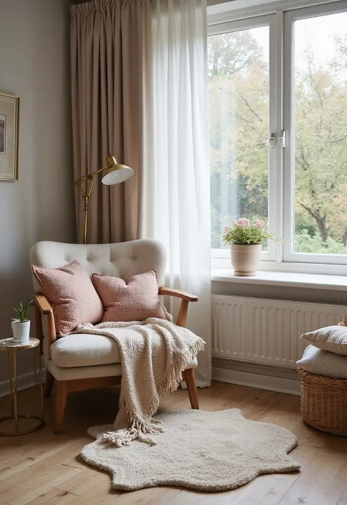 28 Office Table Decor Ideas That Upgrade Your Desk 20. Create Cozy Textiles for Comfort