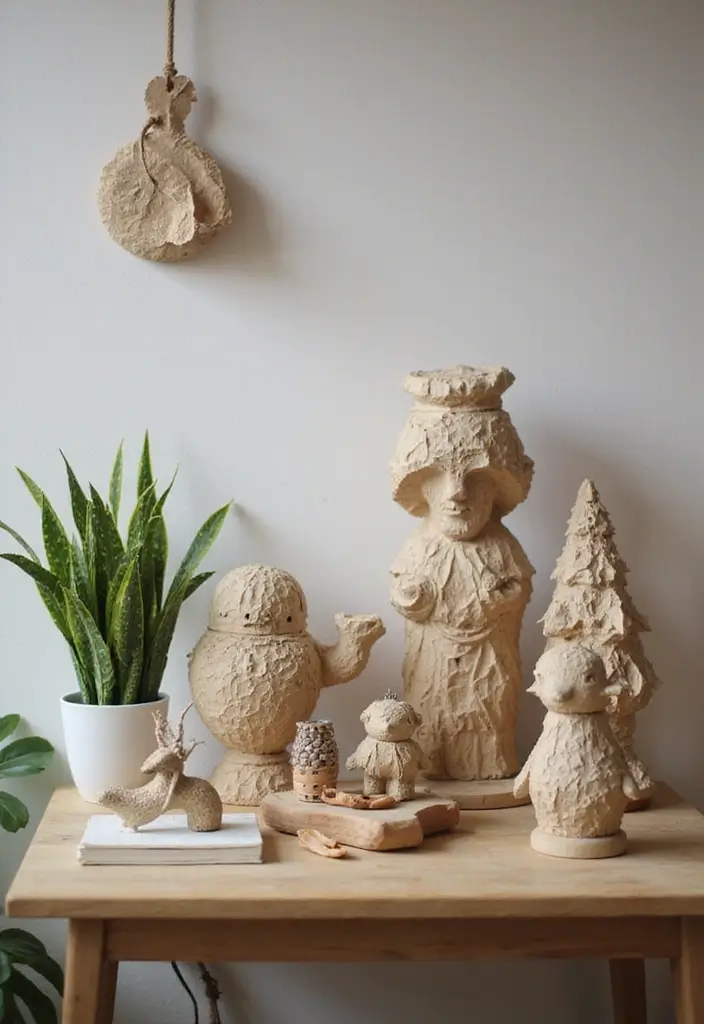 28 Office Table Decor Ideas That Upgrade Your Desk 26. Explore Recycled Paper Decor