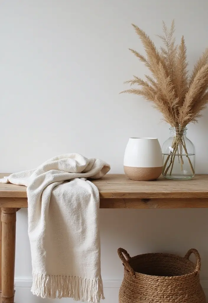 28 Office Table Decor Ideas That Upgrade Your Desk 9. Use Fabric for Texture