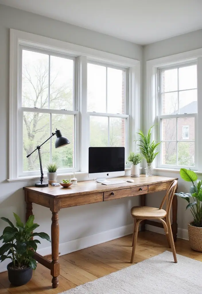 28 Sunroom Office Ideas for Bright and Productive Days 1. Minimalist Zen Space