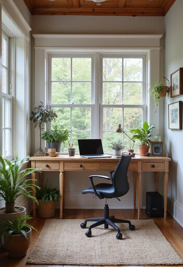 28 Sunroom Office Ideas for Bright and Productive Days 10. Tech Friendly Office