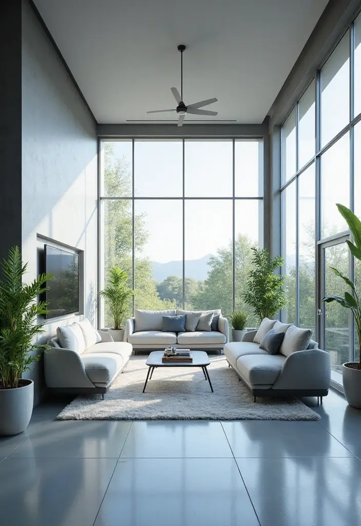 28 Sunroom Office Ideas for Bright and Productive Days 21. Futuristic Workspace