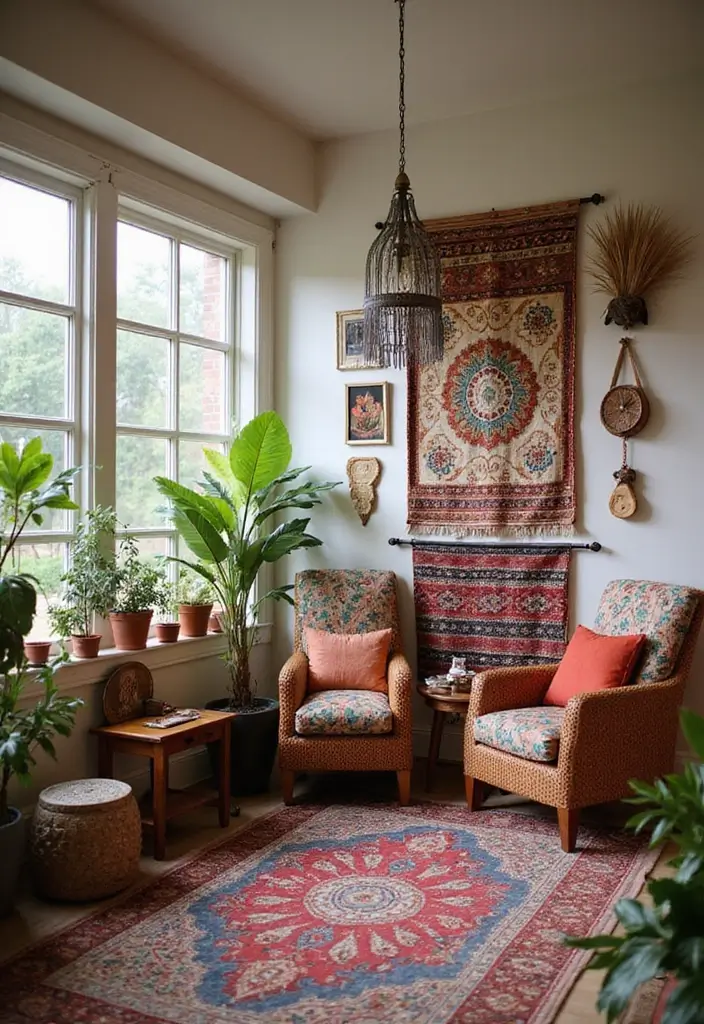 28 Sunroom Office Ideas for Bright and Productive Days 24. Cultural Heritage Inspired Office