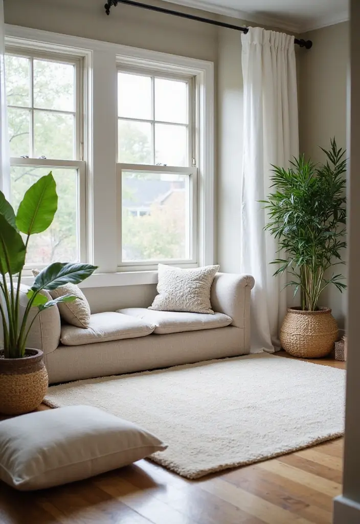 28 Sunroom Office Ideas for Bright and Productive Days 27. Meditation Nook