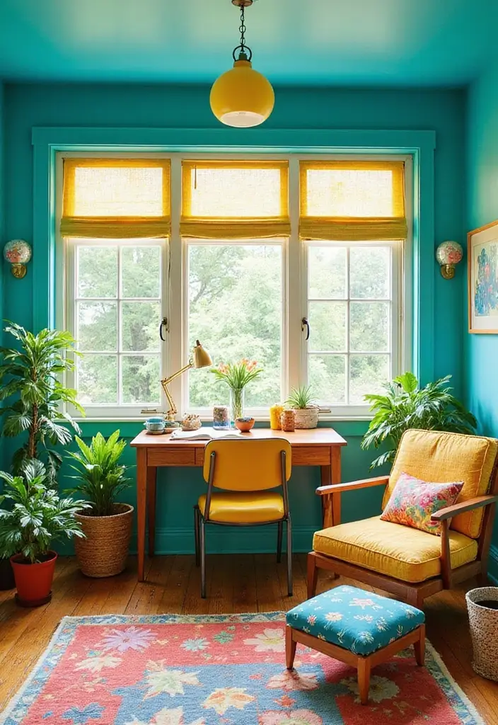 28 Sunroom Office Ideas for Bright and Productive Days 3. Bright and Breezy Decor