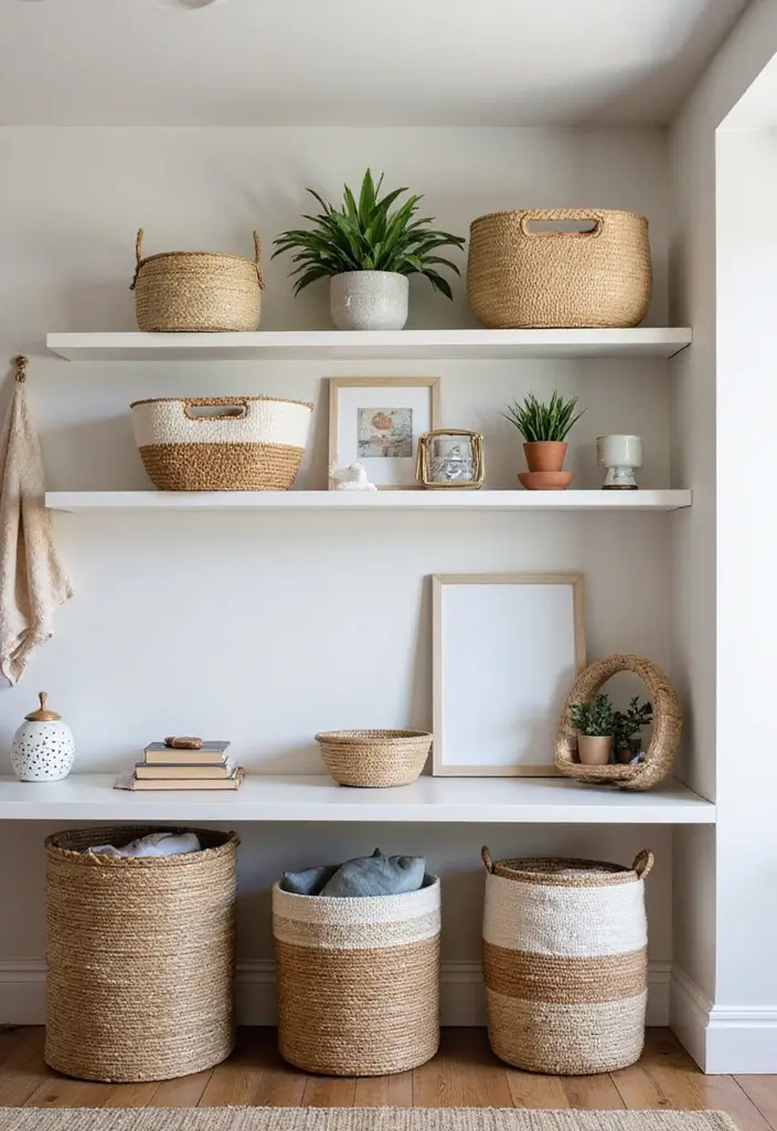 29 Cozy Office Decor Ideas That Feel Warm and Inviting 13. Creative Storage Solutions