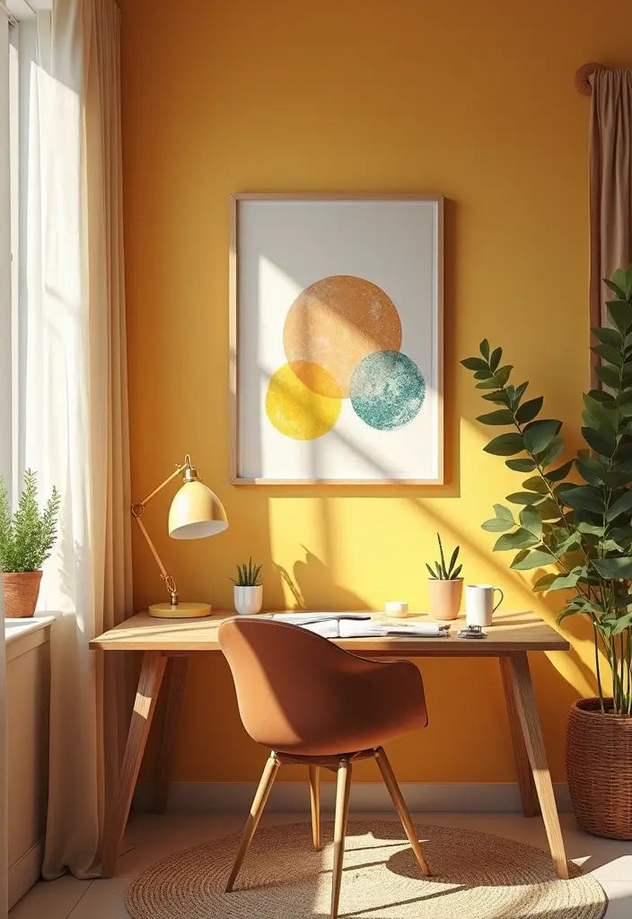 29 Cozy Office Decor Ideas That Feel Warm and Inviting 2. Warm Color Palettes