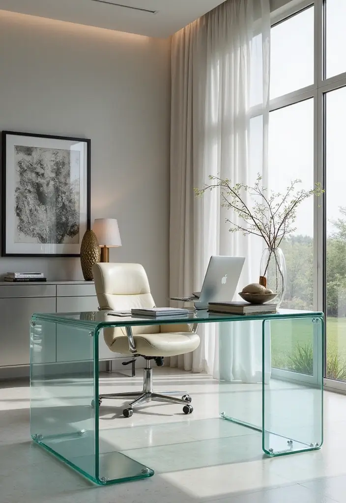 29 Gray Office Ideas That Look Sleek and Modern 13. Glass Elements