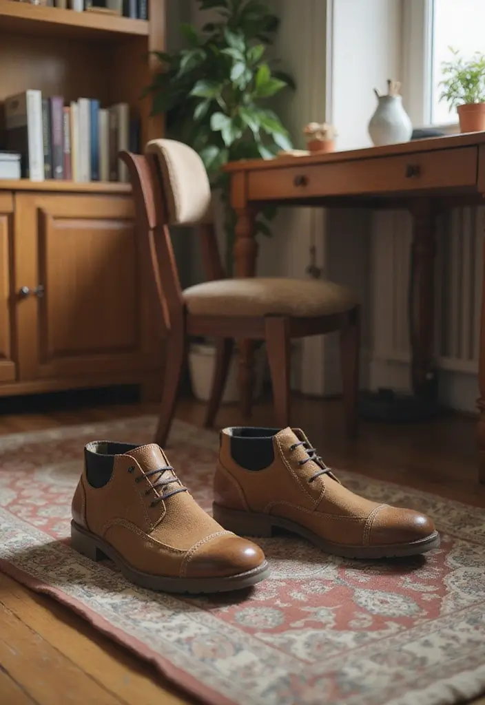 29 Home Office Man Ideas to Upgrade Your Workspace 11. Comfortable Footwear