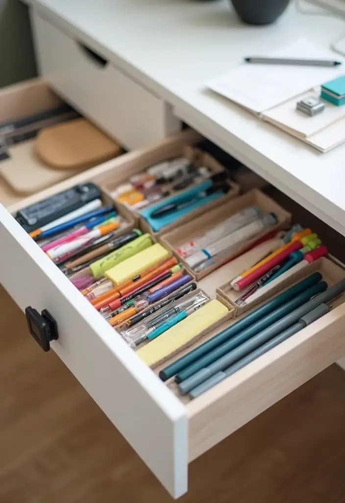 29 Home Office Man Ideas to Upgrade Your Workspace 18. Organized Desk Drawers
