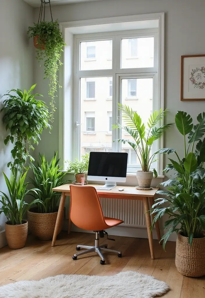 29 Home Office Man Ideas to Upgrade Your Workspace 4. Incorporating Plants