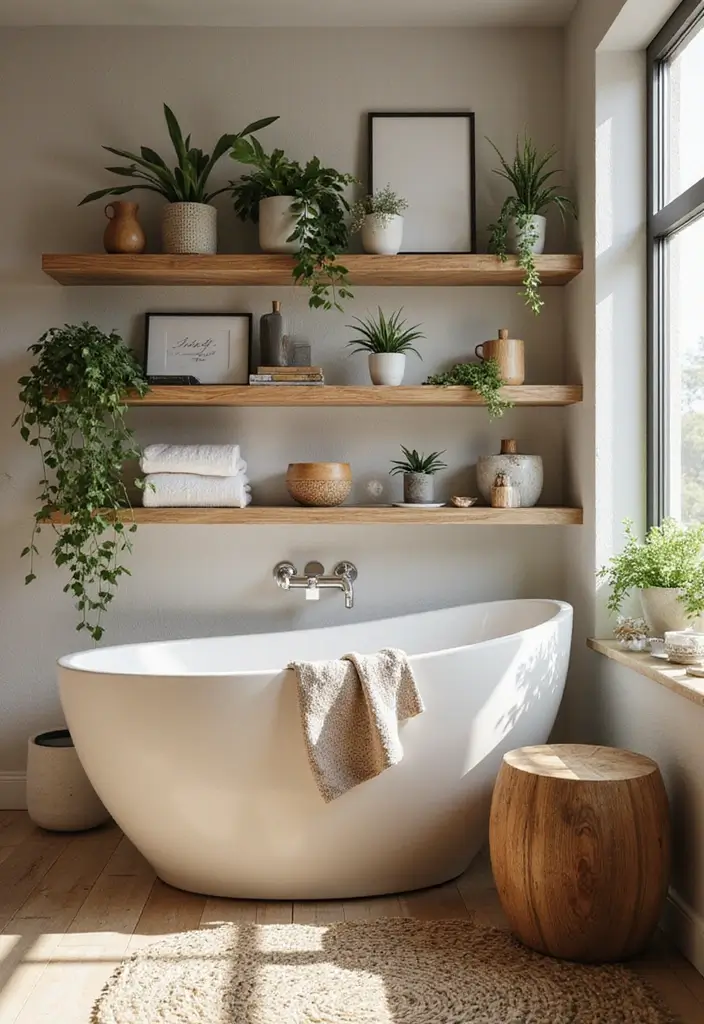 29+ Office Bathroom Decor Ideas That Actually Work 10 29 Office Bathroom Decor Ideas That Actually Work 10. Beautifully Crafted Wooden Shelves