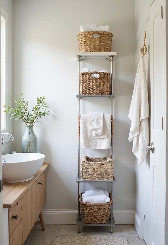 29+ Office Bathroom Decor Ideas That Actually Work 12 29 Office Bathroom Decor Ideas That Actually Work 12. Stylish Towel Storage Solutions