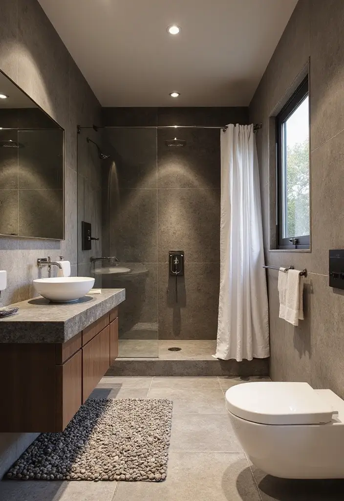 29+ Office Bathroom Decor Ideas That Actually Work 14 29 Office Bathroom Decor Ideas That Actually Work 14. Use of Stone Elements