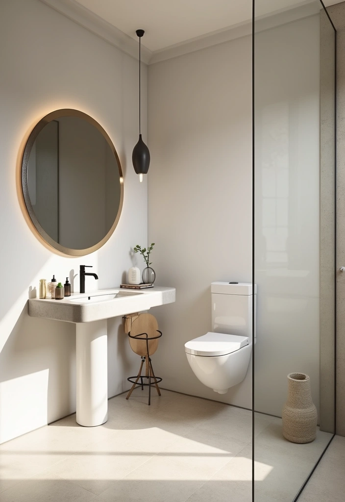 29+ Office Bathroom Decor Ideas That Actually Work 6 29 Office Bathroom Decor Ideas That Actually Work 6. Minimalist Modern Design