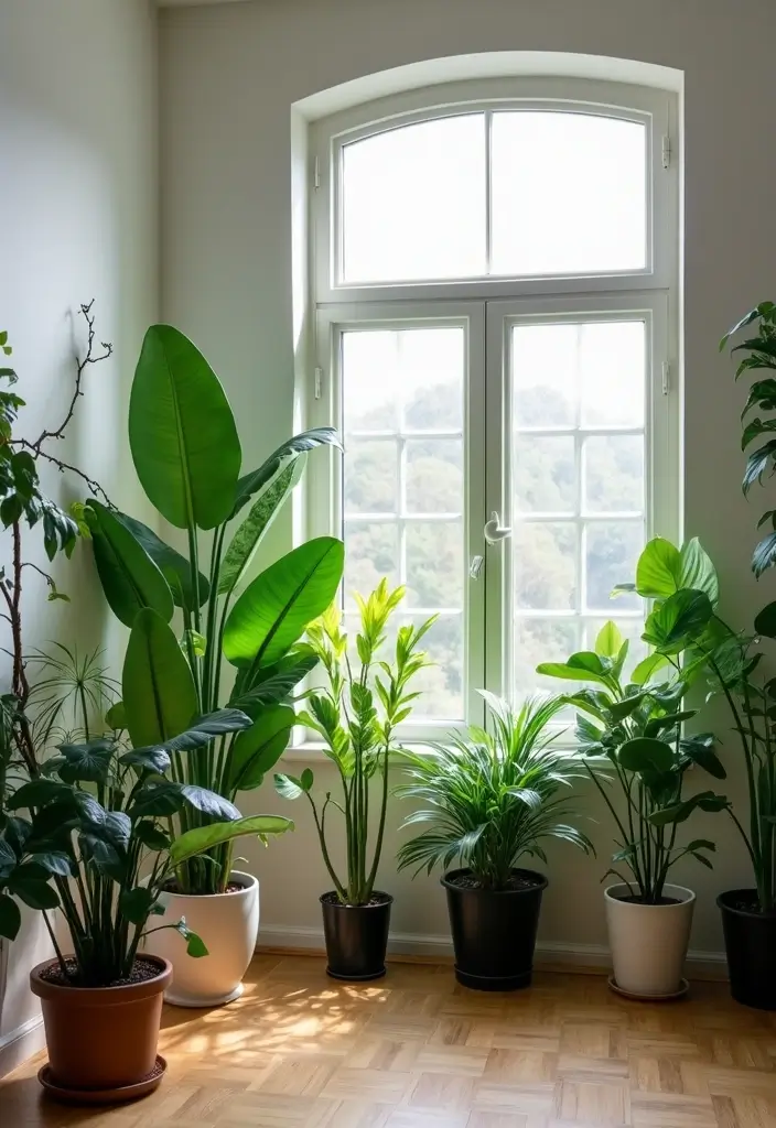 29 Office Den Room Ideas That Inspire Productivity 17. Resilient Plants for Air Quality