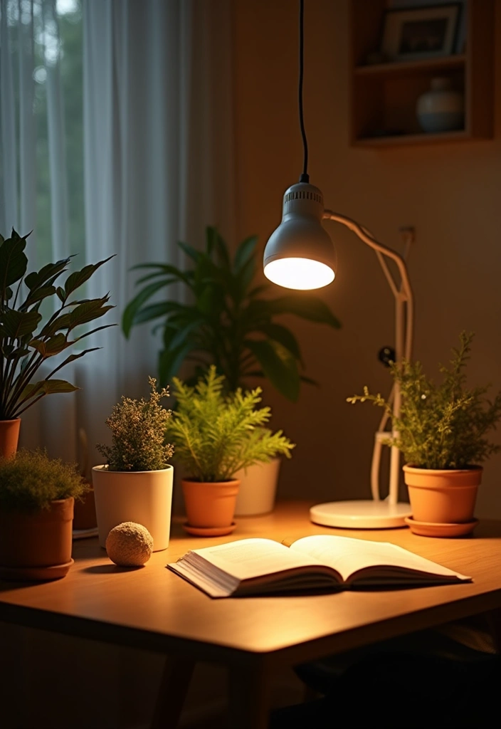 29 Office Den Room Ideas That Inspire Productivity 3. Sustainable Lighting Solutions